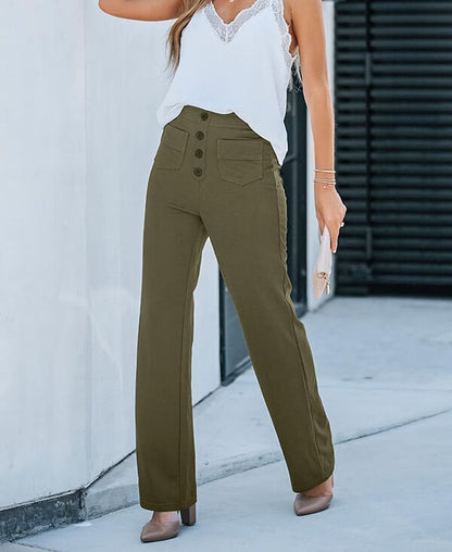 Floor | High-waisted elastische casual broek